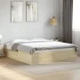 Sonoma oak engineered wood bed frame 160x200 cm by vidaXL, Beds and slatted bases - Ref: Foro24-3281002, Price: 126,97 €, Dis...