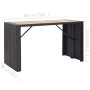 Set muebles bar jardín y cojines 7 pzas ratán sintético negro de vidaXL, Conjuntos de jardín - Ref: Foro24-49562, Precio: 579...