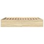 Estructura de cama madera de ingeniería roble Sonoma 160x200 cm de vidaXL, Camas y somieres - Ref: Foro24-3281002, Precio: 13...