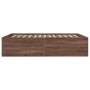 Estructura de cama madera de ingeniería marrón roble 150x200 cm de vidaXL, Camas y somieres - Ref: Foro24-3280922, Precio: 15...