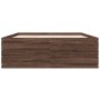 Estructura de cama madera de ingeniería marrón roble 140x190 cm de vidaXL, Camas y somieres - Ref: Foro24-3280943, Precio: 14...