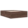 Estructura de cama madera de ingeniería marrón roble 140x190 cm de vidaXL, Camas y somieres - Ref: Foro24-3280943, Precio: 14...