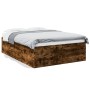 Estructura de cama madera de ingeniería roble ahumado 120x200cm de vidaXL, Camas y somieres - Ref: Foro24-3280934, Precio: 13...