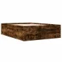 Smoked oak engineered wood bed frame 120x200cm by vidaXL, Beds and slatted bases - Ref: Foro24-3280934, Price: 135,68 €, Disc...