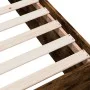 Smoked oak engineered wood bed frame 120x200cm by vidaXL, Beds and slatted bases - Ref: Foro24-3280934, Price: 135,68 €, Disc...