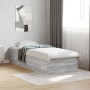 Estructura de cama madera de ingeniería gris Sonoma 90x200 cm de vidaXL, Camas y somieres - Ref: Foro24-3281061, Precio: 96,5...
