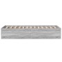 Estructura de cama madera de ingeniería gris Sonoma 90x200 cm de vidaXL, Camas y somieres - Ref: Foro24-3281061, Precio: 96,5...