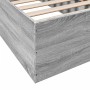 Estructura de cama madera de ingeniería gris Sonoma 90x200 cm de vidaXL, Camas y somieres - Ref: Foro24-3281061, Precio: 96,5...