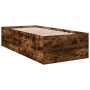 Estructura de cama madera de ingeniería roble humo 75x190 cm de vidaXL, Camas y somieres - Ref: Foro24-3280983, Precio: 100,9...