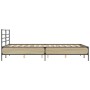 Estructura cama madera ingeniería metal roble Sonoma 120x200 cm de vidaXL, Camas y somieres - Ref: Foro24-3280038, Precio: 12...