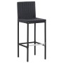 Mesa y sillas bar jardín 5 pzas ratán sintético y madera negro de vidaXL, Conjuntos de jardín - Ref: Foro24-49564, Precio: 51...