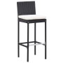 Mesa y sillas bar jardín 5 pzas ratán sintético y madera negro de vidaXL, Conjuntos de jardín - Ref: Foro24-49564, Precio: 51...