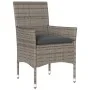 Garden dining set 5 pieces and gray glass synthetic rattan cushions by vidaXL, Garden sets - Ref: Foro24-3278606, Price: 336,...