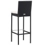 Mesa y sillas bar jardín 5 pzas ratán sintético y madera negro de vidaXL, Conjuntos de jardín - Ref: Foro24-49564, Precio: 51...