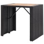 Mesa y sillas bar jardín 5 pzas ratán sintético y madera negro de vidaXL, Conjuntos de jardín - Ref: Foro24-49564, Precio: 51...