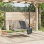 Banco columpio de ratán sintético gris 109x62x40 cm de vidaXL, Bancos de jardín - Ref: Foro24-368153, Precio: 90,05 €, Descue...