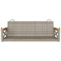 Banco columpio de ratán sintético gris 109x62x40 cm de vidaXL, Bancos de jardín - Ref: Foro24-368153, Precio: 90,05 €, Descue...