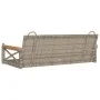 Banco columpio de ratán sintético gris 109x62x40 cm de vidaXL, Bancos de jardín - Ref: Foro24-368153, Precio: 86,73 €, Descue...