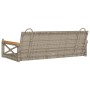 Banco columpio de ratán sintético gris 109x62x40 cm de vidaXL, Bancos de jardín - Ref: Foro24-368153, Precio: 90,05 €, Descue...