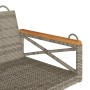 Banco columpio de ratán sintético gris 109x62x40 cm de vidaXL, Bancos de jardín - Ref: Foro24-368153, Precio: 90,05 €, Descue...