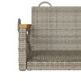Banco columpio de ratán sintético gris 109x62x40 cm de vidaXL, Bancos de jardín - Ref: Foro24-368153, Precio: 86,73 €, Descue...