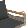 Banco columpio con cojines ratán sintético gris 109x62x40 cm de vidaXL, Bancos de jardín - Ref: Foro24-368147, Precio: 111,40...