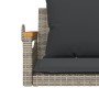 Banco columpio con cojines ratán sintético gris 109x62x40 cm de vidaXL, Bancos de jardín - Ref: Foro24-368147, Precio: 111,40...