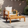 Sillón de jardín con cojines madera maciza de acacia de vidaXL, Sofás modulares de exterior - Ref: Foro24-367621, Precio: 133...