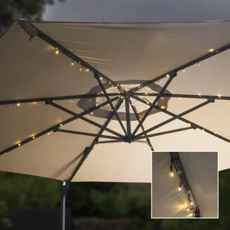 HI Tira de luces LED solares para sombrilla 130 cm de HI, Iluminación de exterior - Ref: Foro24-429145, Precio: 19,08 €, Desc...