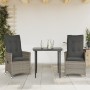 Sillones reclinable jardín y cojines 2 uds ratán sintético gris de vidaXL, Sillas de jardín - Ref: Foro24-365647, Precio: 217...