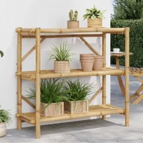 Estante de 3 niveles bambú 100x40x90 cm de vidaXL, Estanterías - Ref: Foro24-366458, Precio: 105,67 €, Descuento: %