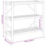 Estante de 3 niveles bambú 100x40x90 cm de vidaXL, Estanterías - Ref: Foro24-366458, Precio: 103,73 €, Descuento: %