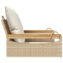 Banco columpio con cojines ratán sintético beige 63x62x40 cm de vidaXL, Bancos de jardín - Ref: Foro24-368166, Precio: 83,79 ...