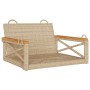 Banco columpio de ratán sintético beige 63x62x40 cm de vidaXL, Bancos de jardín - Ref: Foro24-368172, Precio: 66,49 €, Descue...