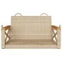 Beigefarbene Schaukelbank aus synthetischem Rattan, 63 x 62 x 40 cm von vidaXL, Gartenbänke - Ref: Foro24-368172, Preis: 69,9...
