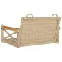 Beigefarbene Schaukelbank aus synthetischem Rattan, 63 x 62 x 40 cm von vidaXL, Gartenbänke - Ref: Foro24-368172, Preis: 69,9...