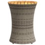 Mesa de jardín en forma de tambor ratán sintético y madera gris de vidaXL, Mesas de jardín - Ref: Foro24-368297, Precio: 70,7...