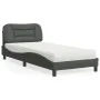 Cama con colchón tela gris oscuro 90x190 cm de vidaXL, Camas y somieres - Ref: Foro24-3208500, Precio: 269,07 €, Descuento: %