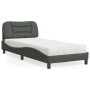 Cama con colchón tela gris oscuro 90x190 cm de vidaXL, Camas y somieres - Ref: Foro24-3208500, Precio: 275,92 €, Descuento: %