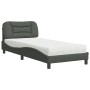 Cama con colchón tela gris oscuro 90x190 cm de vidaXL, Camas y somieres - Ref: Foro24-3208500, Precio: 275,92 €, Descuento: %