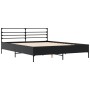 Estructura de cama madera de ingeniería y metal negro 160x200cm de vidaXL, Camas y somieres - Ref: Foro24-3280052, Precio: 15...