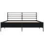 Estructura de cama madera de ingeniería y metal negro 160x200cm de vidaXL, Camas y somieres - Ref: Foro24-3280052, Precio: 15...