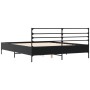 Estructura de cama madera de ingeniería y metal negro 160x200cm de vidaXL, Camas y somieres - Ref: Foro24-3280052, Precio: 15...