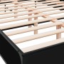 Estructura de cama madera de ingeniería y metal negro 160x200cm de vidaXL, Camas y somieres - Ref: Foro24-3280052, Precio: 15...