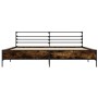 Estructura cama madera ingeniería metal roble ahumado 180x200cm de vidaXL, Camas y somieres - Ref: Foro24-3280059, Precio: 15...