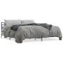 Estructura cama madera ingeniería metal gris Sonoma 200x200 cm de vidaXL, Camas y somieres - Ref: Foro24-3280065, Precio: 162...