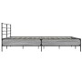 Estructura cama madera ingeniería metal gris Sonoma 200x200 cm de vidaXL, Camas y somieres - Ref: Foro24-3280065, Precio: 162...