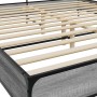 Estructura cama madera ingeniería metal gris Sonoma 200x200 cm de vidaXL, Camas y somieres - Ref: Foro24-3280065, Precio: 162...