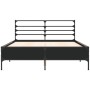 Estructura de cama madera de ingeniería y metal negro 120x190cm de vidaXL, Camas y somieres - Ref: Foro24-3280067, Precio: 13...