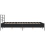 Estructura de cama madera de ingeniería y metal negro 120x190cm de vidaXL, Camas y somieres - Ref: Foro24-3280067, Precio: 13...